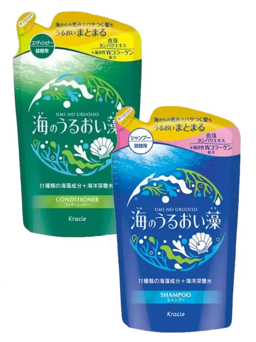 Hair Shampoo and Conditioner with Seaweed Extracts, 400 ml each, 2-pack