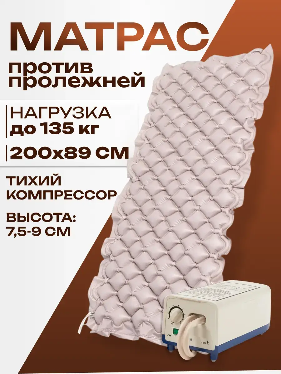 Medtechno Anti-Decubitus Mattress with Compressor, 200x89 cm