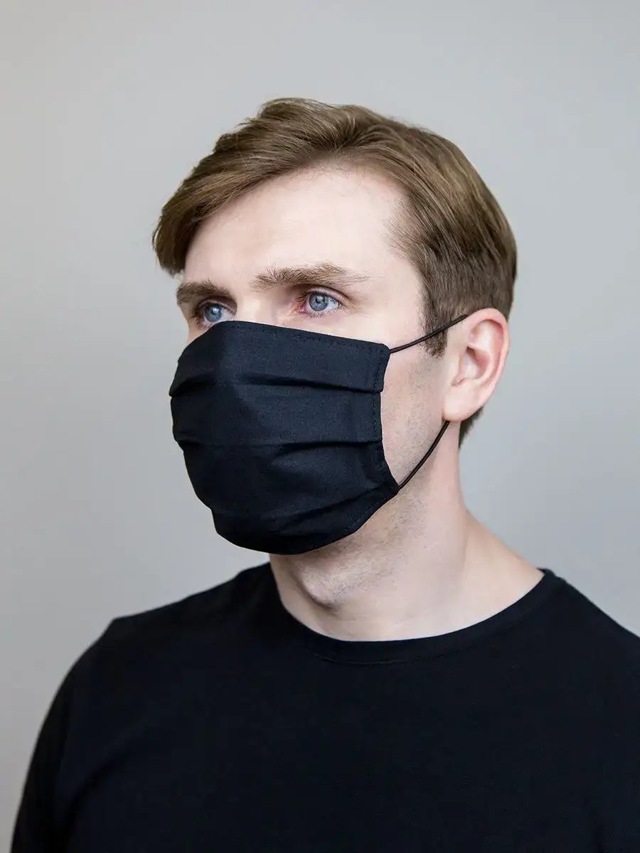 PROFIGHT 4-Layer Reusable Cotton Face Mask, Charcoal Black