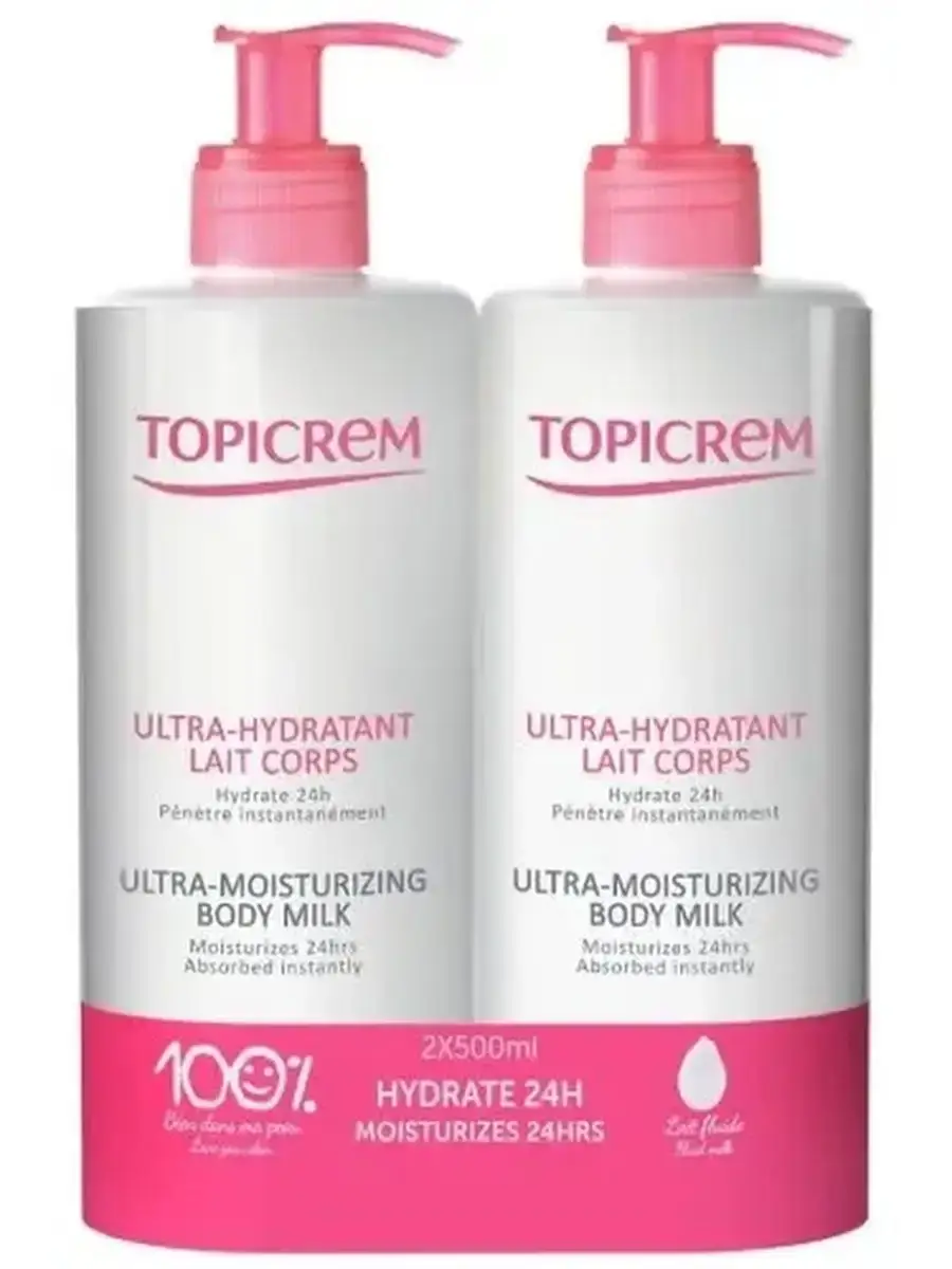 Topicrem Ultra-Moisturizing Body Milk 2-Pack Body Lotion 500 ml