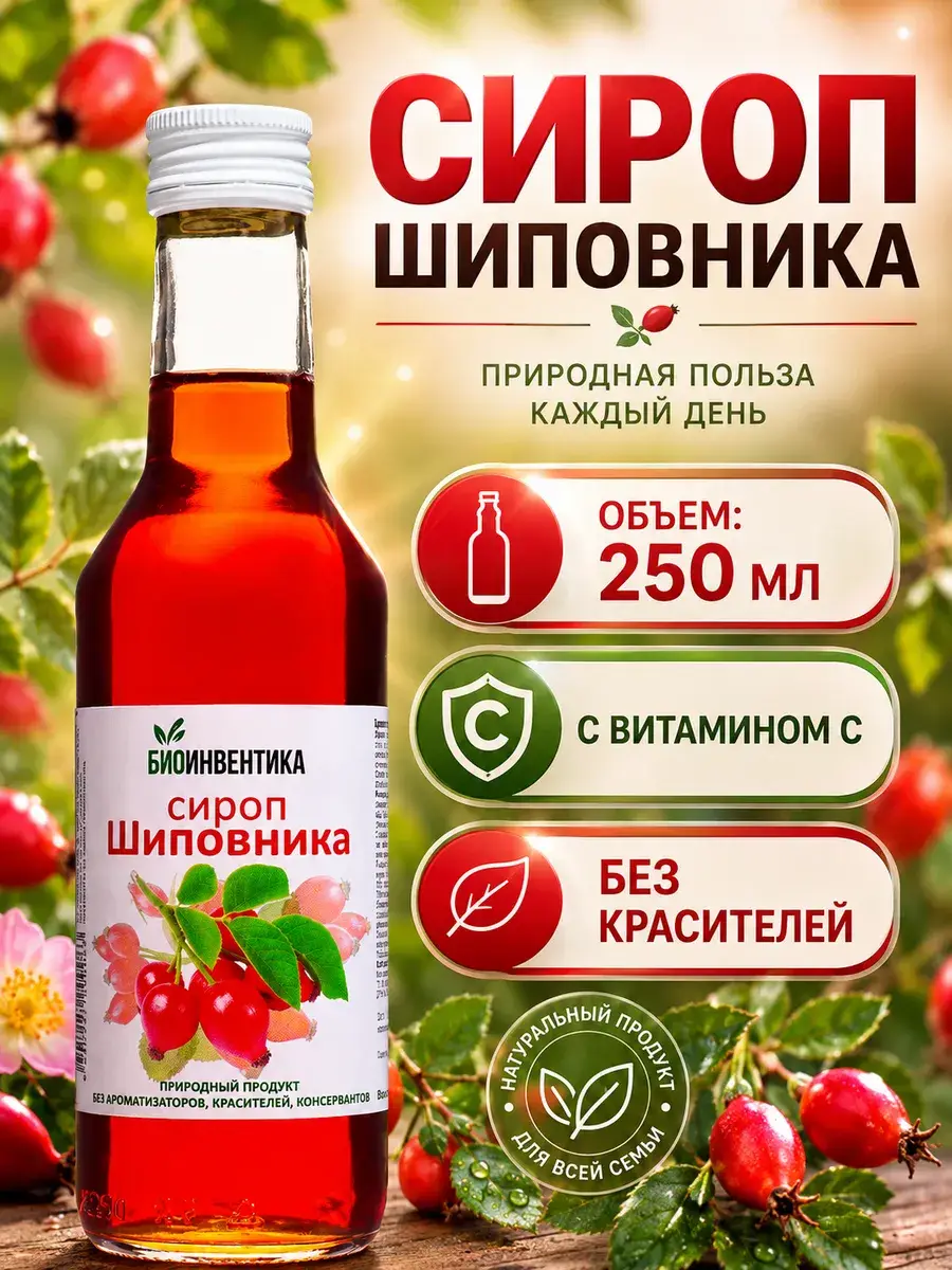 Bioinventica Rosehip Syrup 250 ml