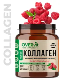 OVER Collagen with Vitamin C and Hyaluronic Acid Raspberry Powder #1