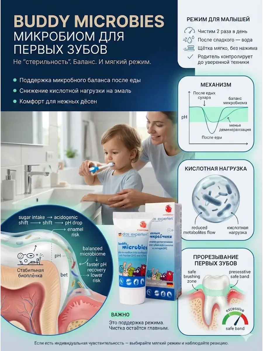 DAS EXPERTEN Merry Microbes Childrens Toothpaste Strawberry 50ml