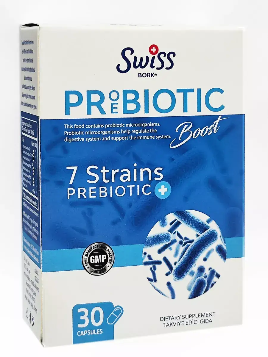SWISS BORK Proebiotic Boost 7 Strains+ Capsules 80 g