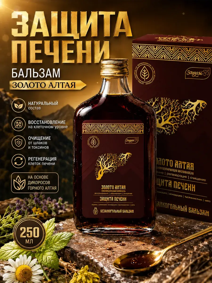 Lotos Liver Protection Herbal Alcohol-Free Balm 250 ml