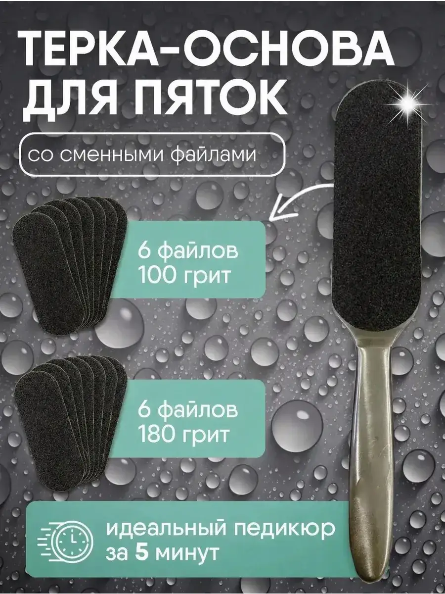 Metal Foot File with 12 Replacement Files
