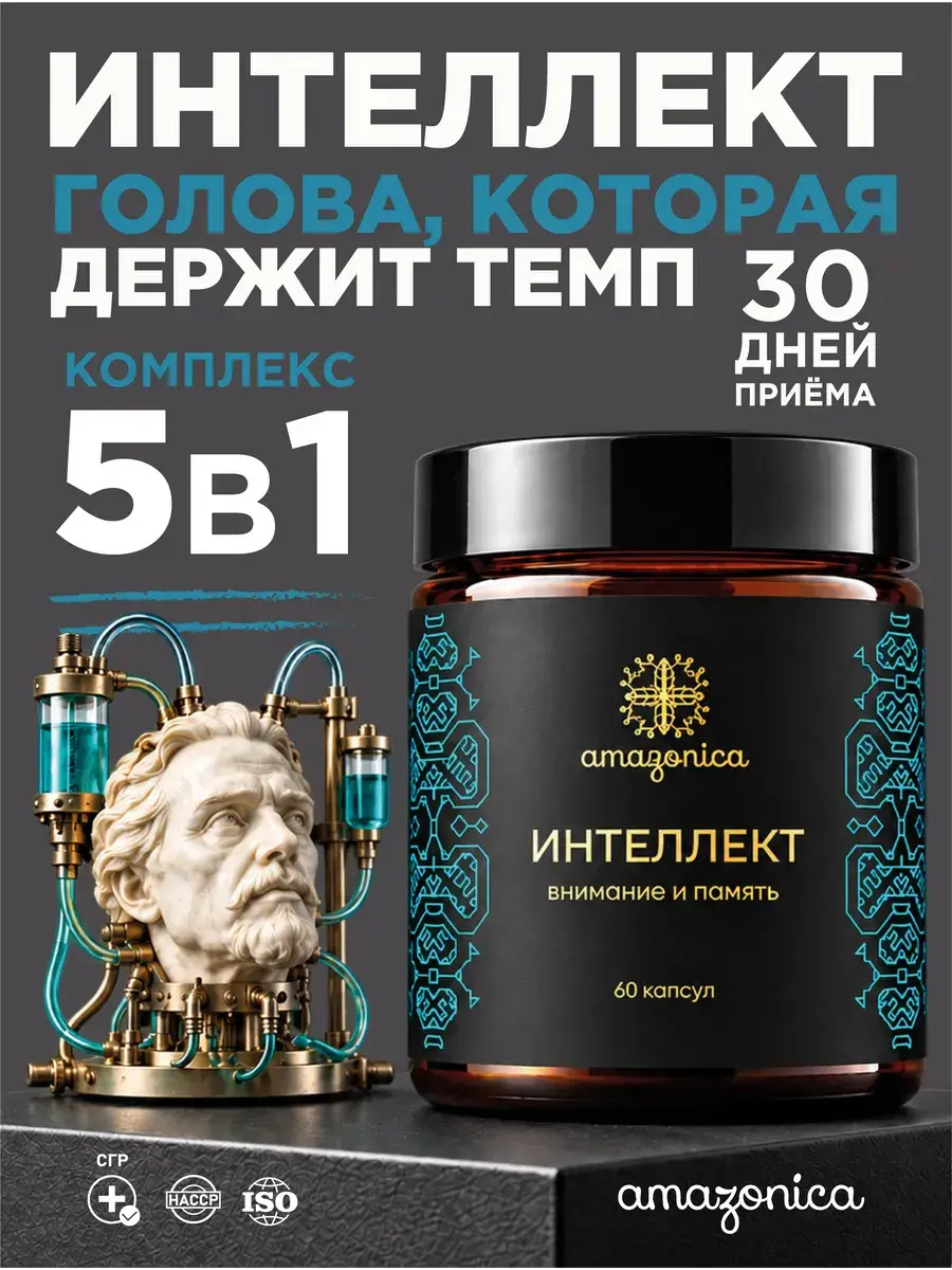 Amazonica Intellect Lion's Mane Capsules 60 Pack