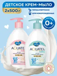 Aquatel Baby Liquid Cream Soap, 2 × 500 g #1