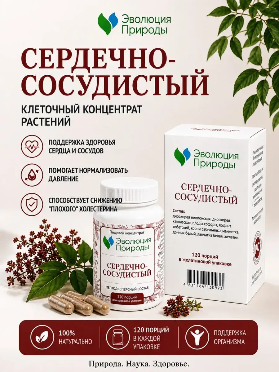 Evolution of Nature Cardiovascular Herbal Concentrate 120 Capsules