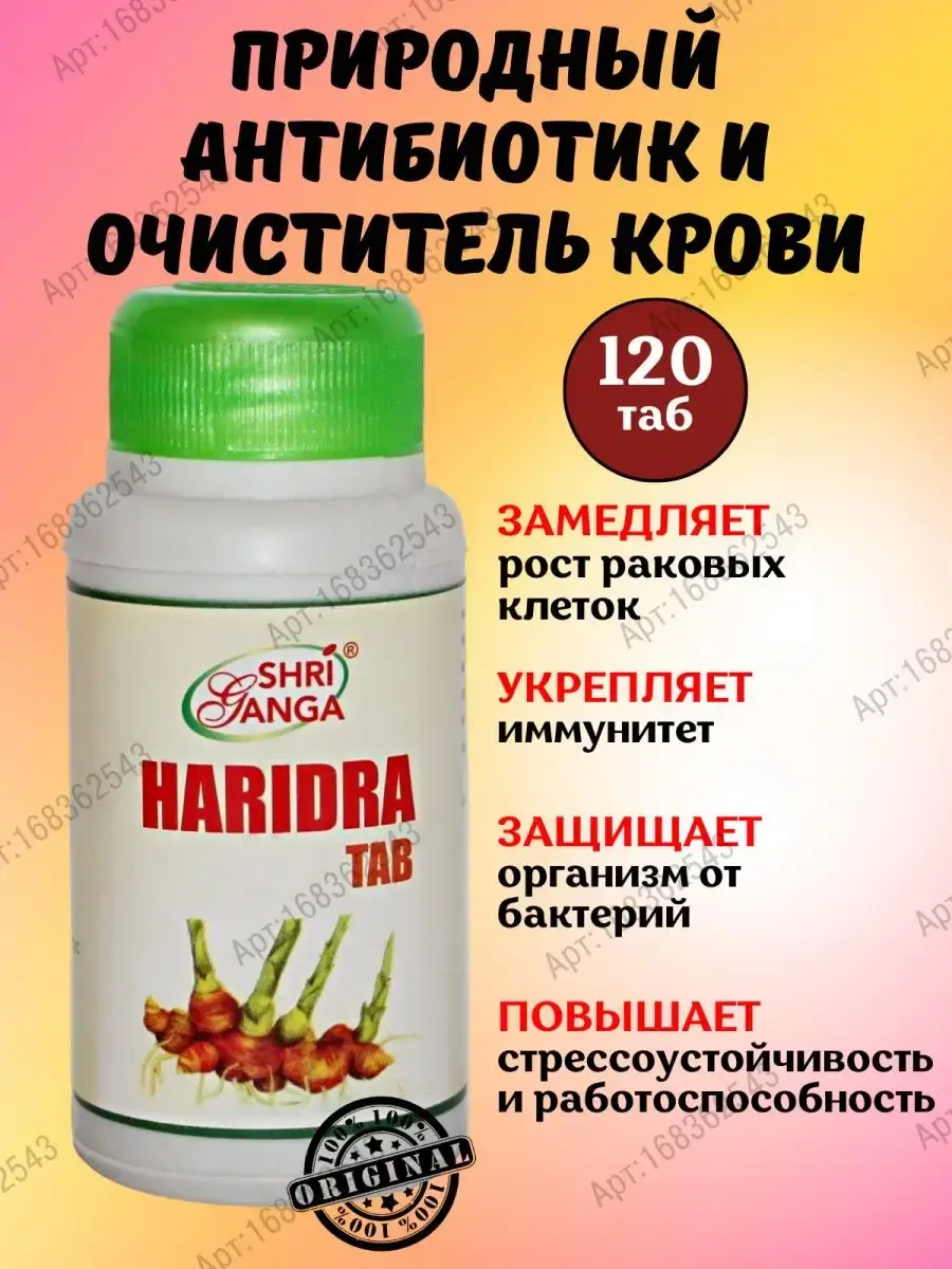 Shri Ganga Haridra Turmeric Tablets 120 Tablets