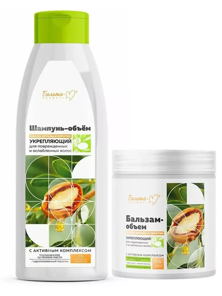Belita Argan and Keratin Volume Shampoo and Balm Set 950 ml #1
