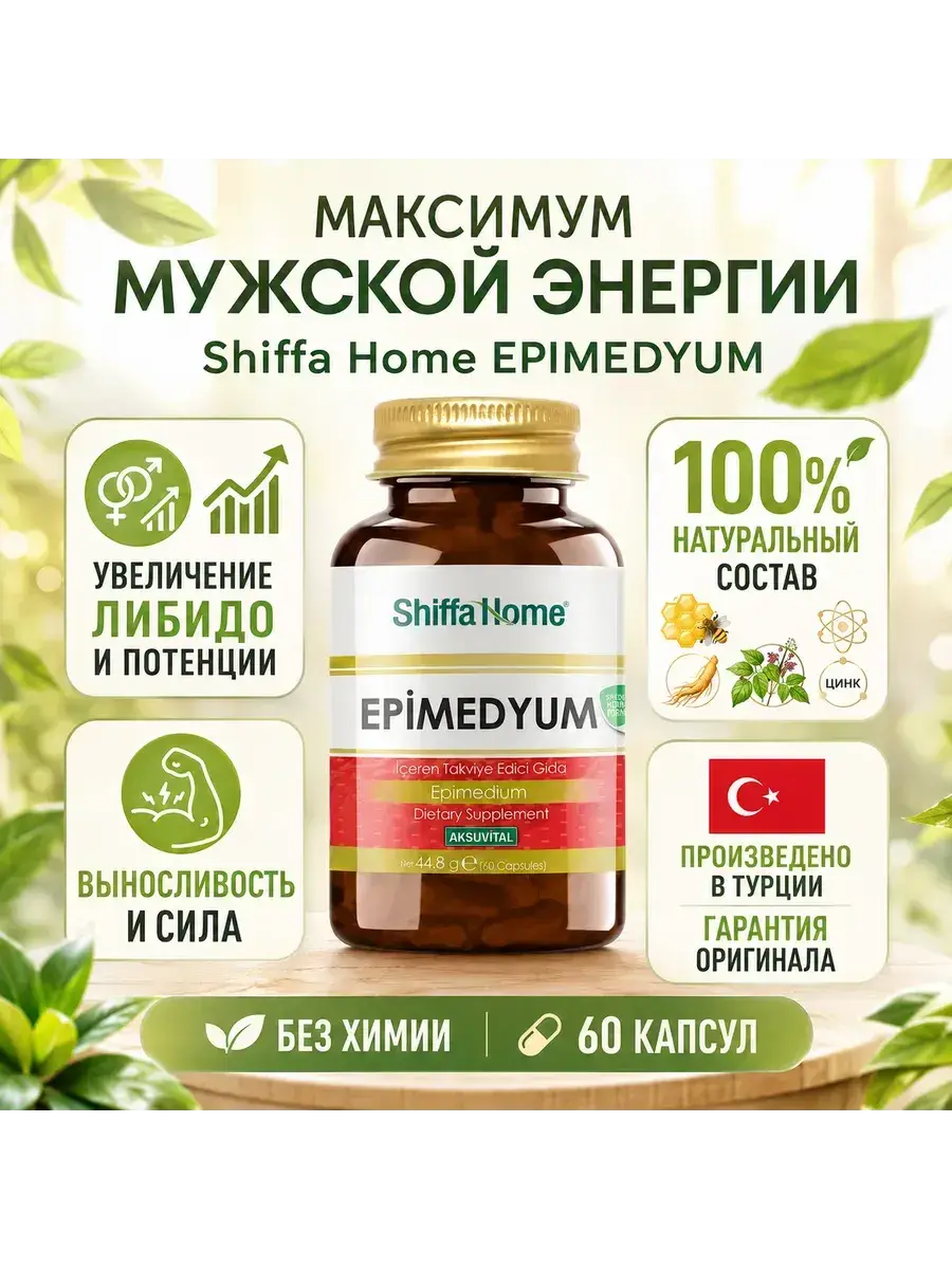 Shiffa Home Epimedium Herbal Complex Capsules 60 pcs