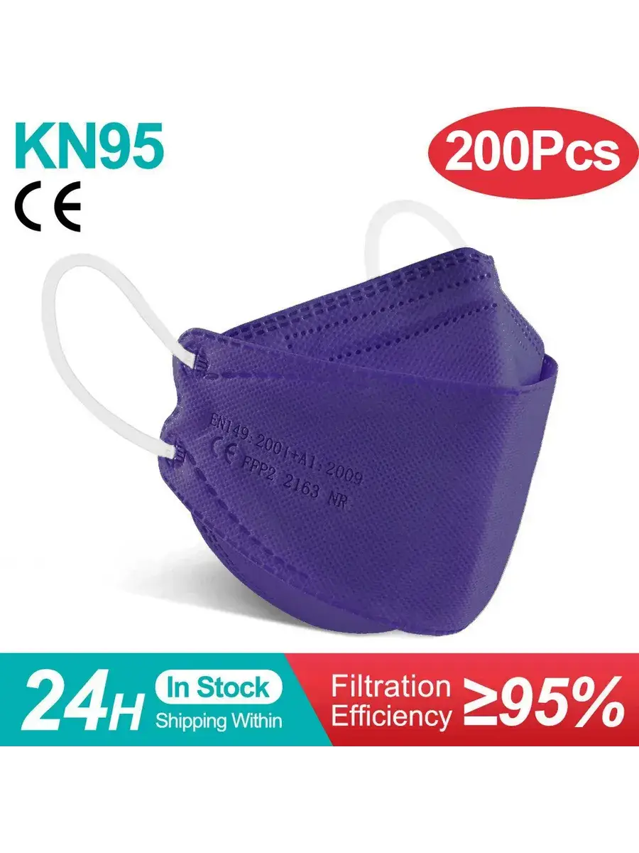 KKFFGO Adult FFP2 Blue Protective Mask 200 Pack