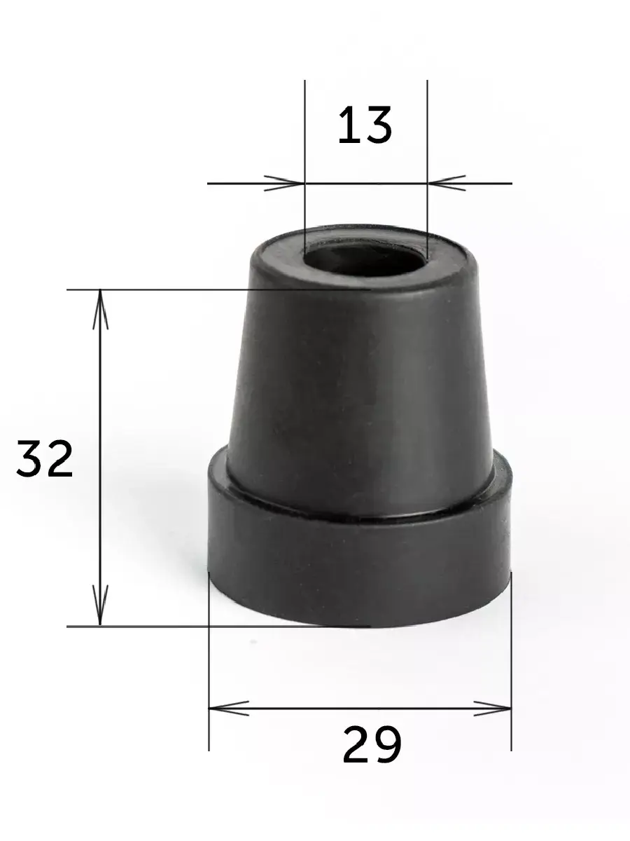 Barry Viva Crutch Tips Pack of 10 13 mm, 10 Count