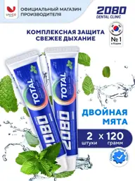 Dental Clinic 2080 Double Mint Toothpaste 120 g 2 Pack #1