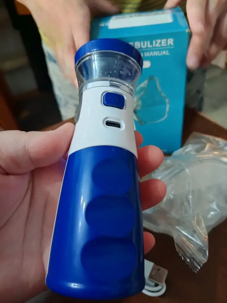 Best home smart Portable Mesh Nebulizer White-Blue 1 Piece #1