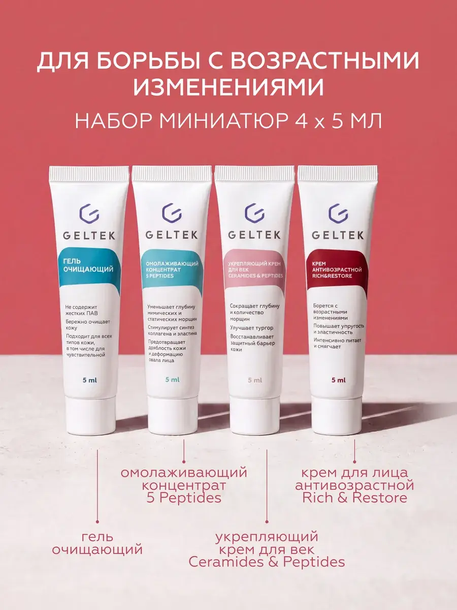 Geltek Miniature Anti-Aging Skincare Set 4 Pcs