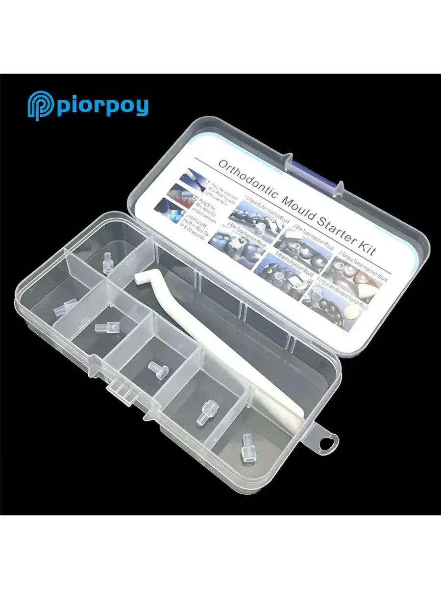 PIORPOY Orthodontic Dental Mold Mini Set, 6 Molds + 1 Tool
