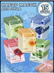 Hchana Mask Sheet Face Mask Set 15 Count #1