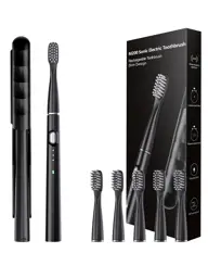 Sarmocare M200 Electric Toothbrush, Medium Bristles, Black, 5 Heads #1