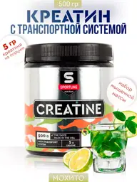 SportLine Nutrition Creatine Monohydrate Powder, Mojito, 500 g #1