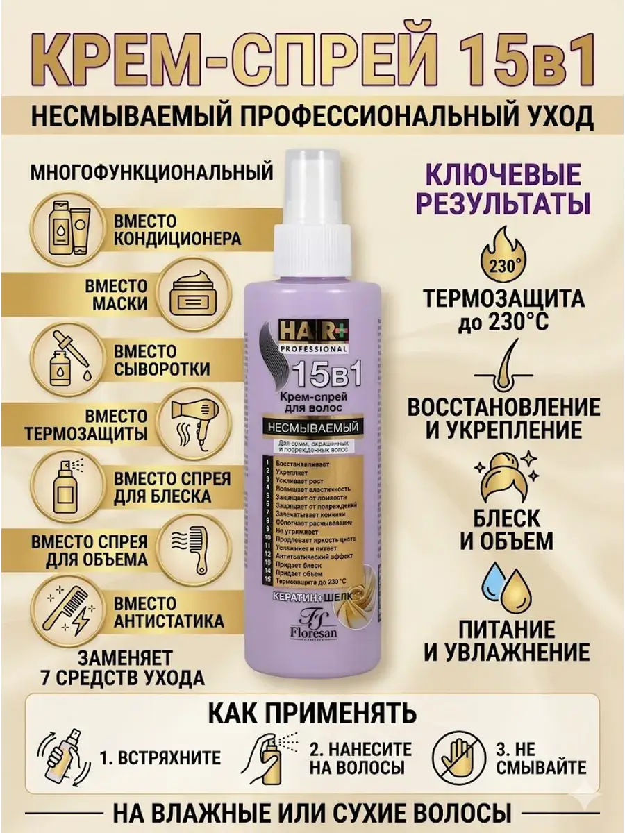 AVON Leave-In Cream Hair Spray 15-in-1