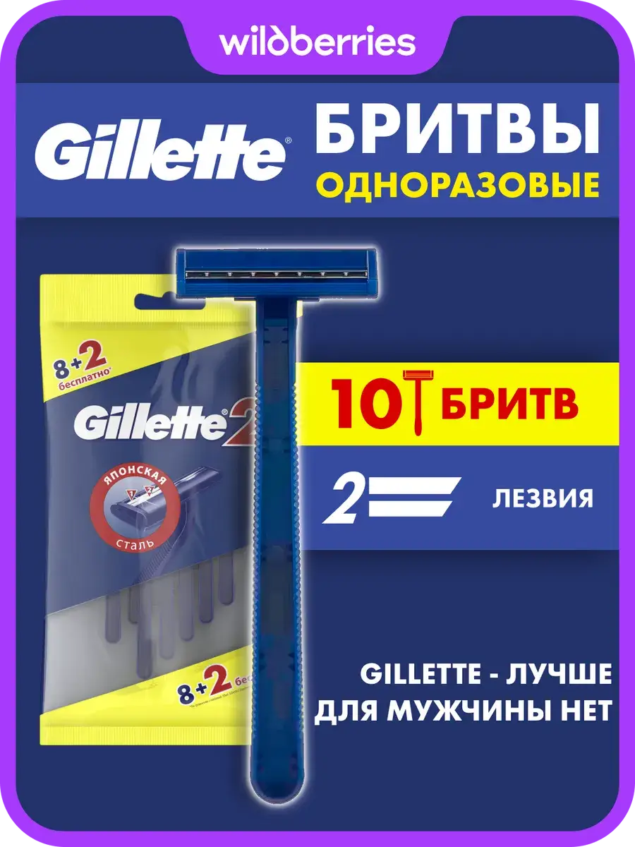 Gillette Men's Disposable Razors 10 Pack