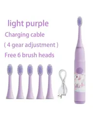 Toothink I01-3 Children's Electric Toothbrush, Purple, 6 Heads #1
