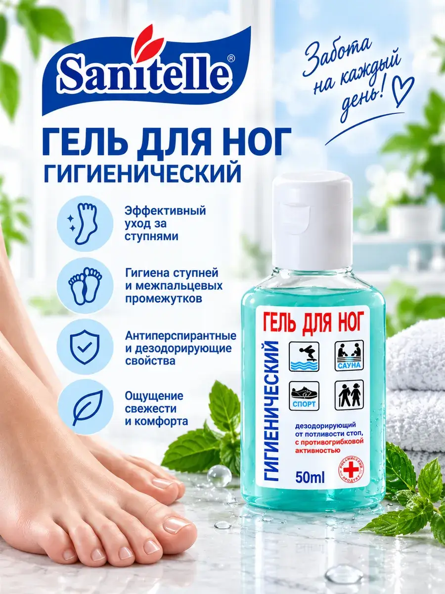 Sanitelle Hygienic Foot Gel 50 ml