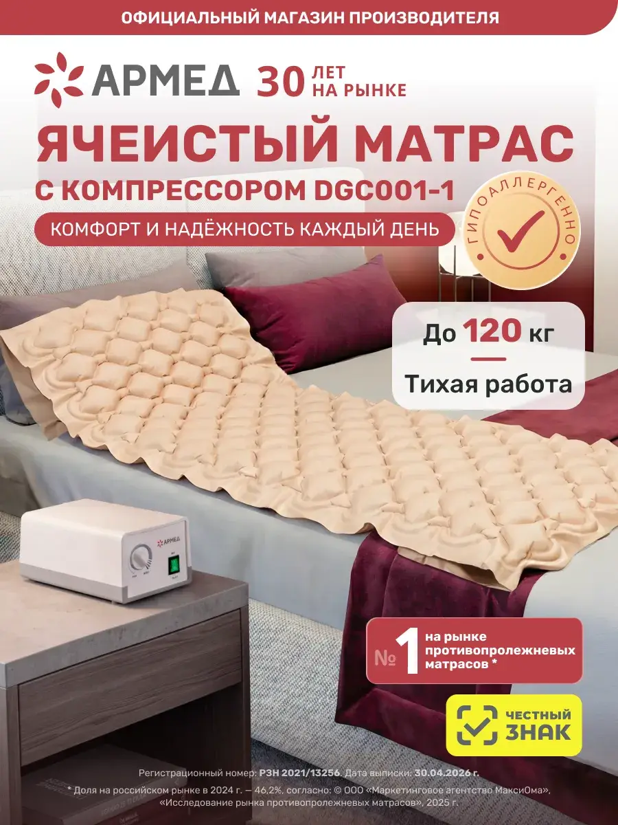 Armed Anti-Decubitus Bubble Mattress with Compressor DGC001-1
