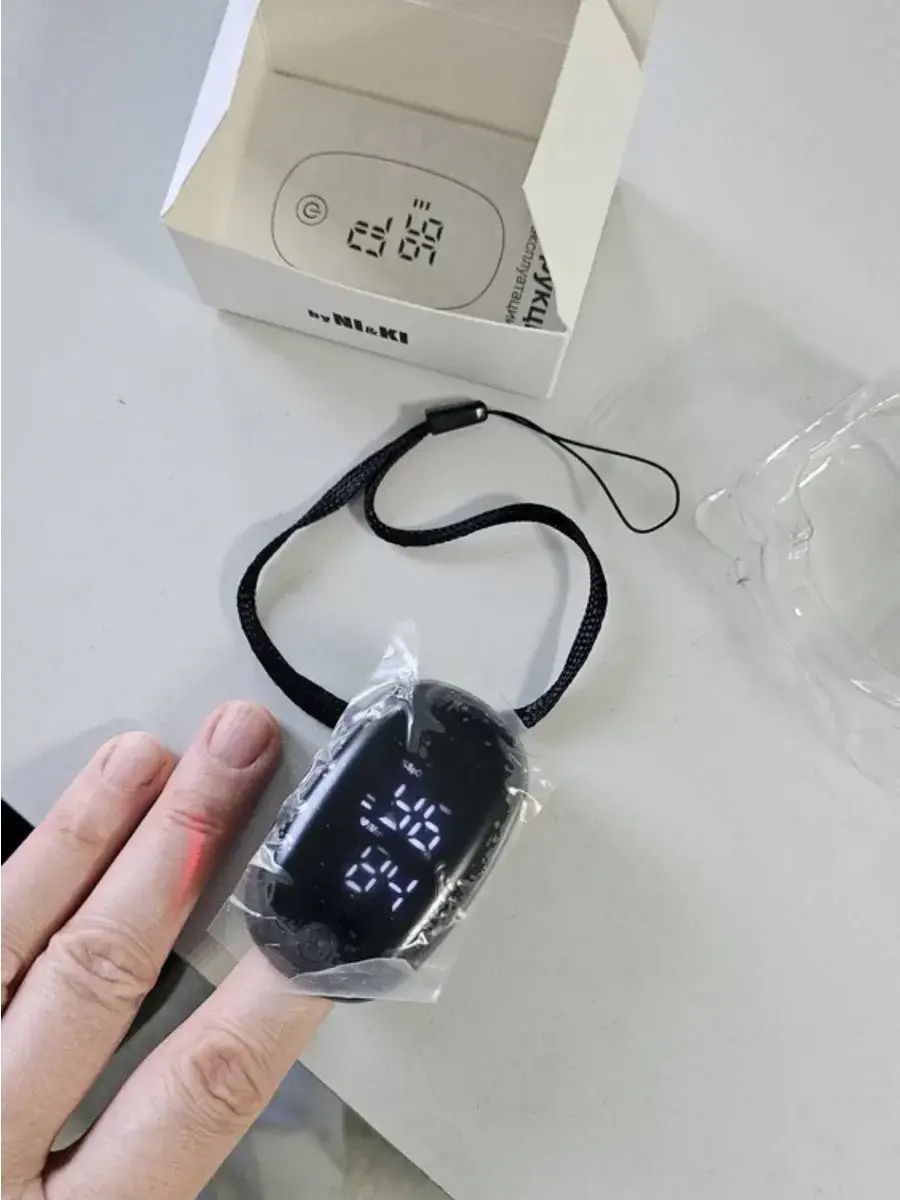 NIKI Medical Finger Pulse Oximeter Charcoal Black