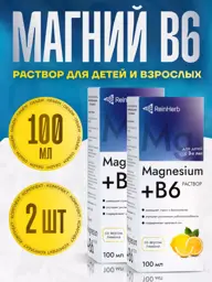 ReinHerb Magnesium B6 Liquid Supplement, Pack of 2 100 ml, 2 Count #1