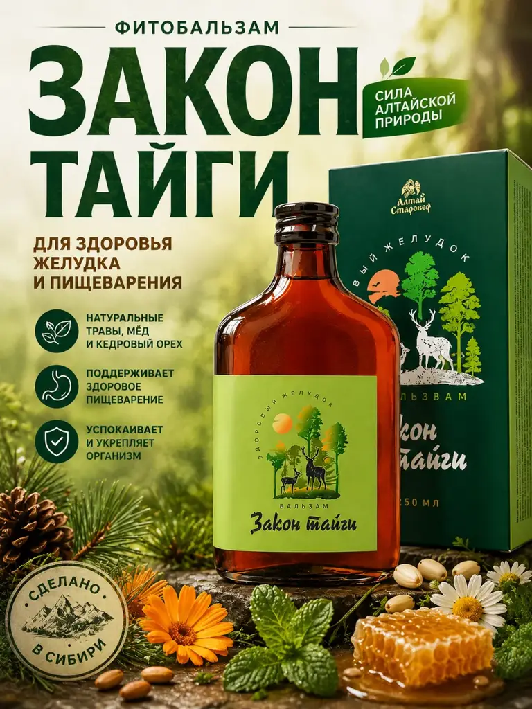 Altai-Starover Law of the Taiga Herbal Balm, 250 ml #1