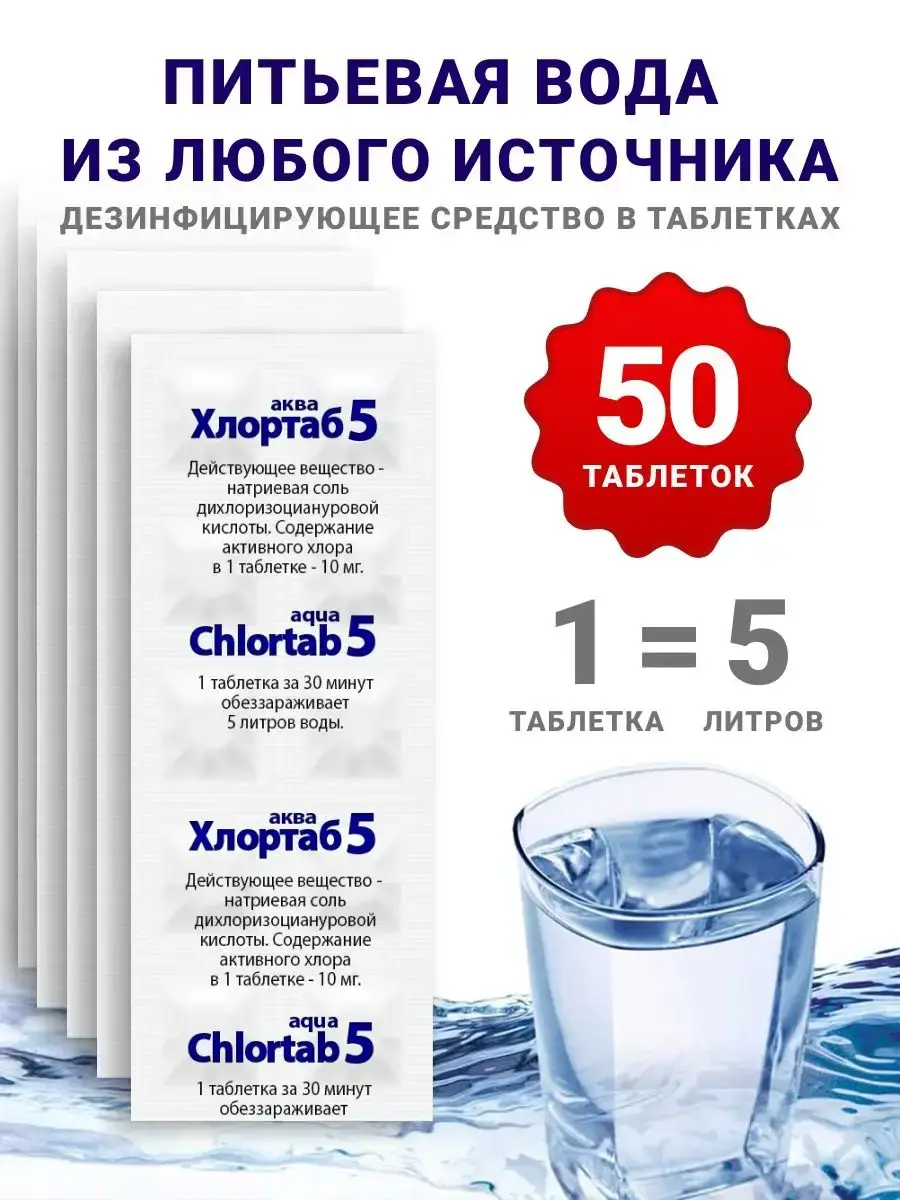 Khlor TAB AQUA 5 Water Disinfection Tablets