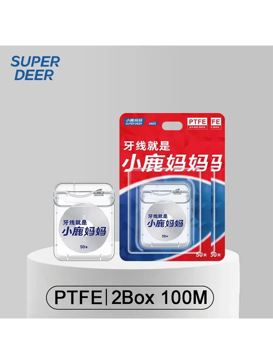 FAWN MUM PTFE Dental Floss, Mint, 50 m 2 Count