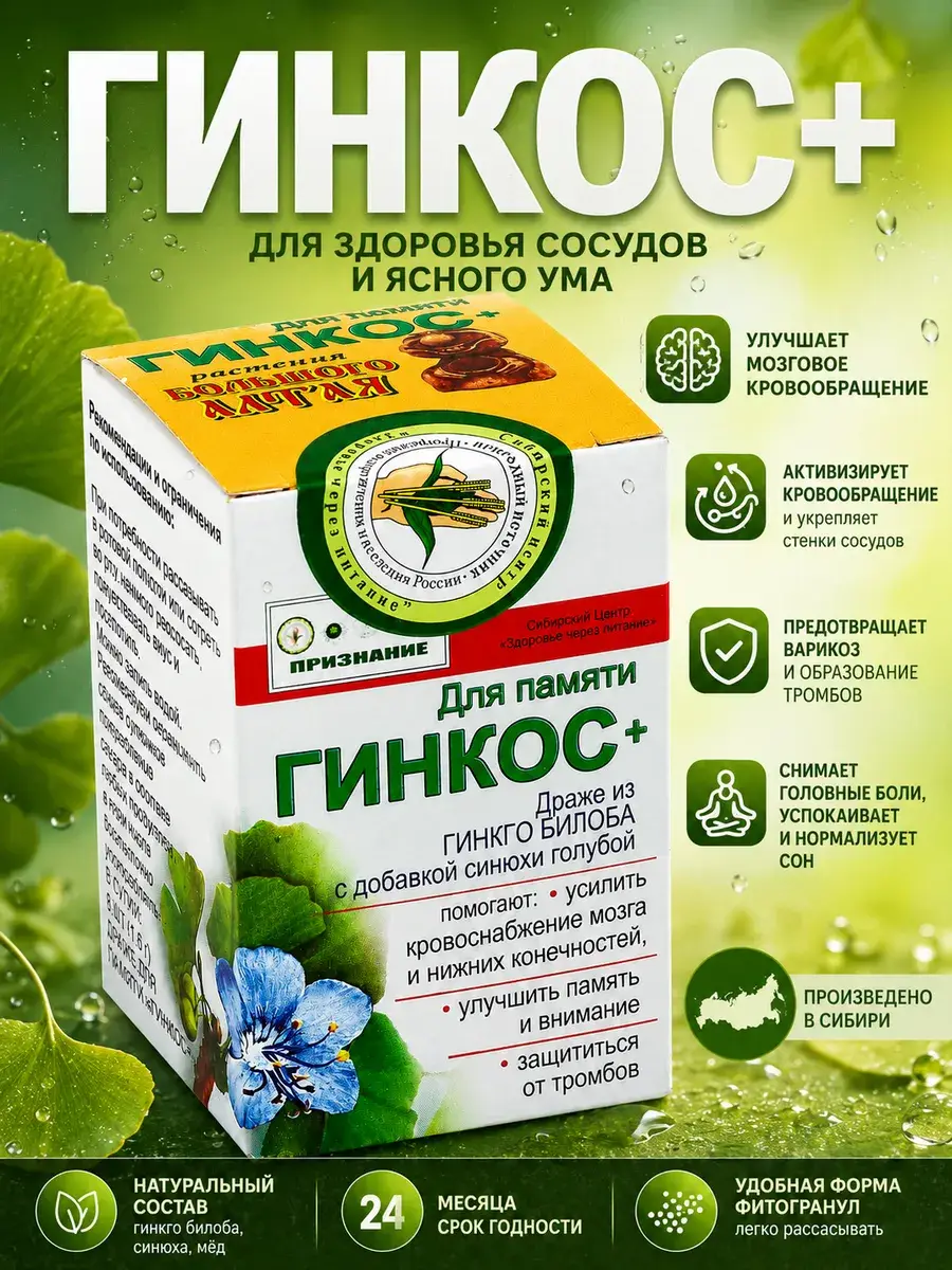 Health Through Nutrition Ginkos Herbal Granules Forehead Patches 1.6 g
