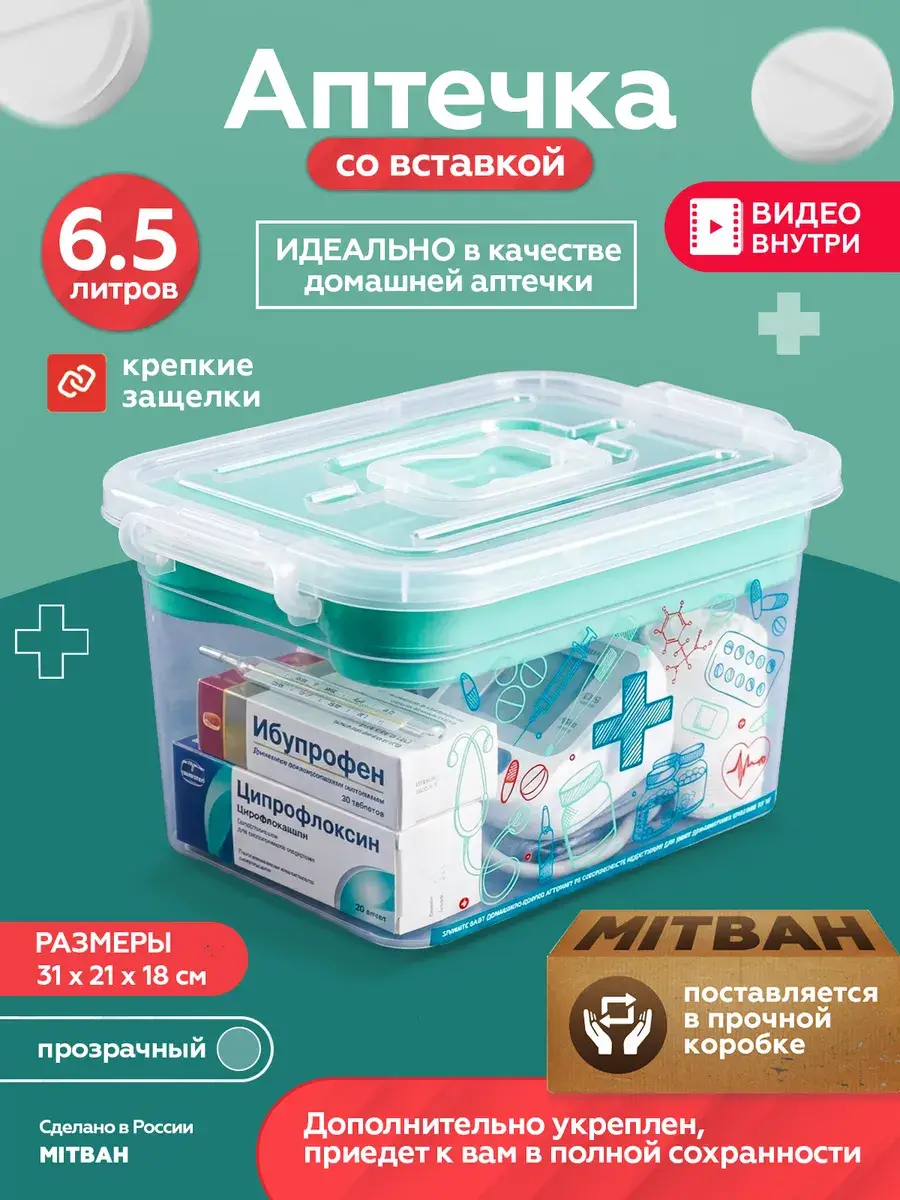 MITBAH Home Medicine Storage Container 6.5 L
