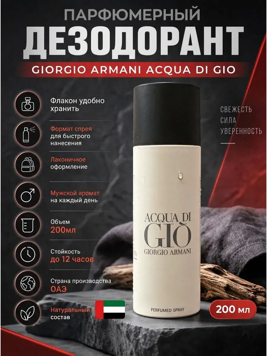 AP Parfum Giorgio Armani Acqua Di Gio Aerosol Spray 1 Pack Deodorant