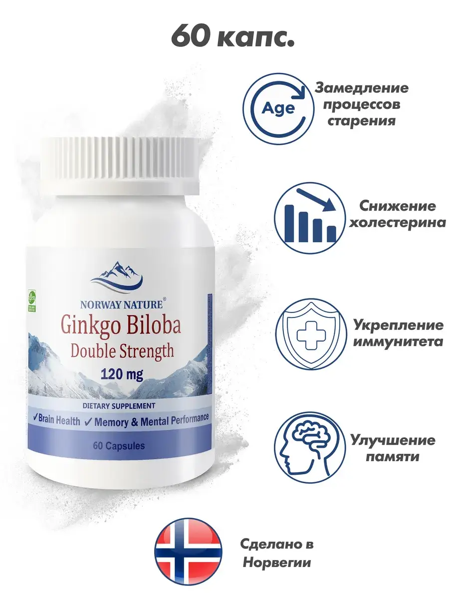 Norway Nature Ginkgo Biloba Forehead Patches 120 mg