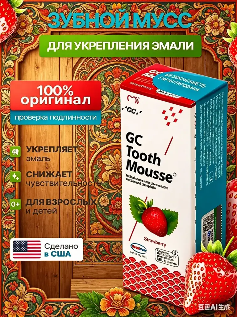 GC Tooth Mousse Strawberry Dental Mousse Gel #1