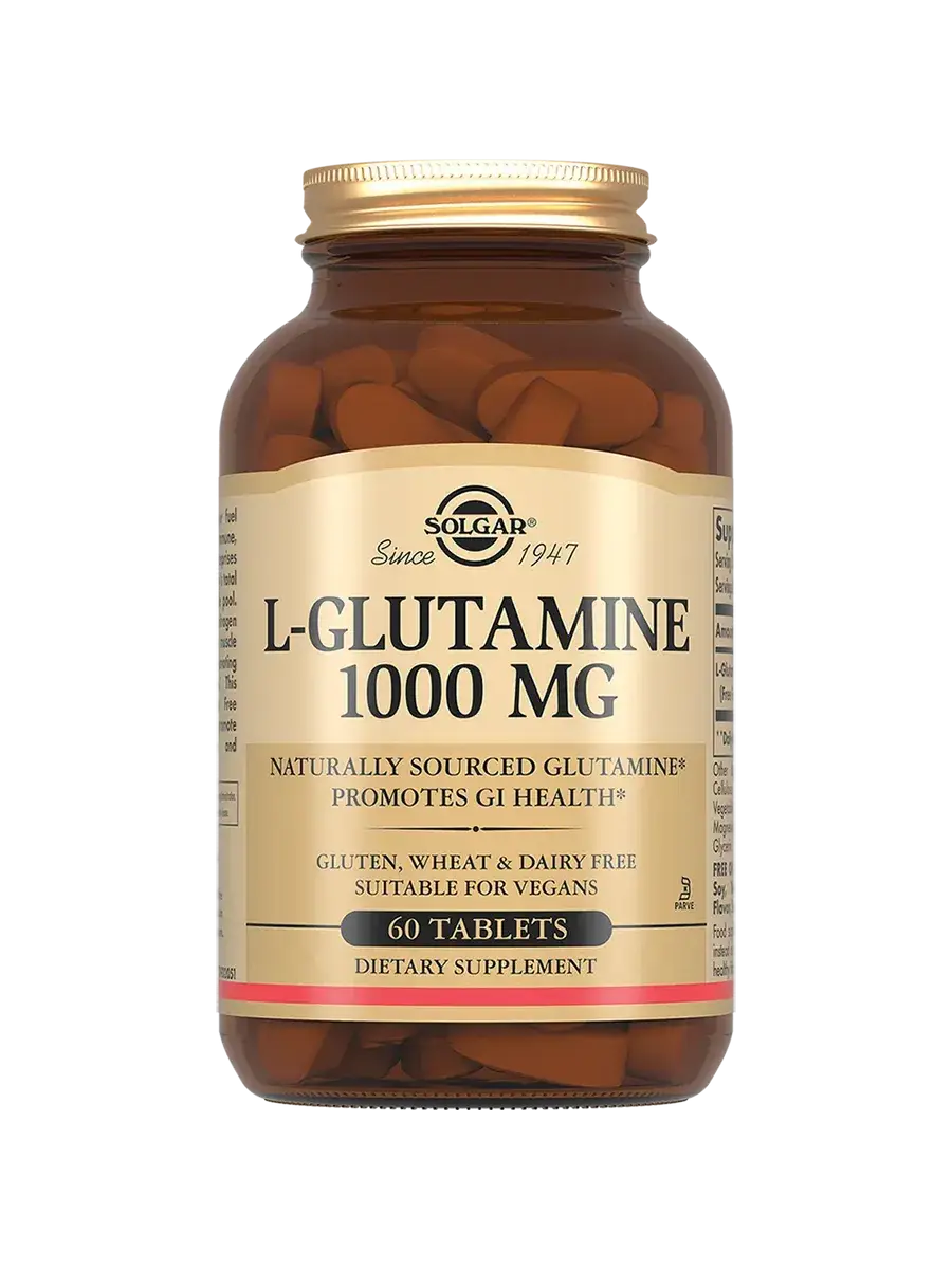 SOLGAR L-Glutamine 1000 mg Extended-Release Tablets, 60 Count