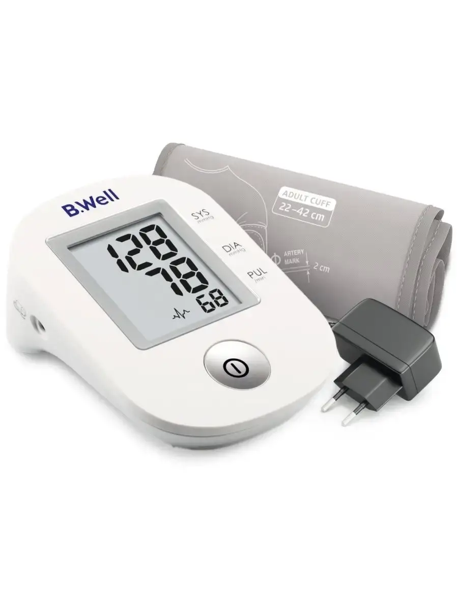 B.Well PRO-33 Automatic Blood Pressure Monitor with Adapter, M-L Cuff