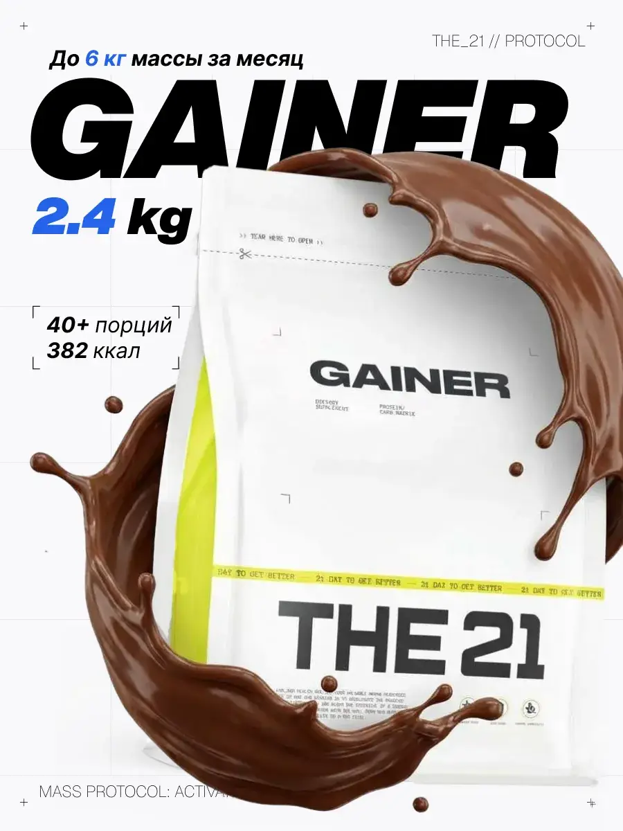 THE 21 Chocolate Gainer Powder 2.4 kg