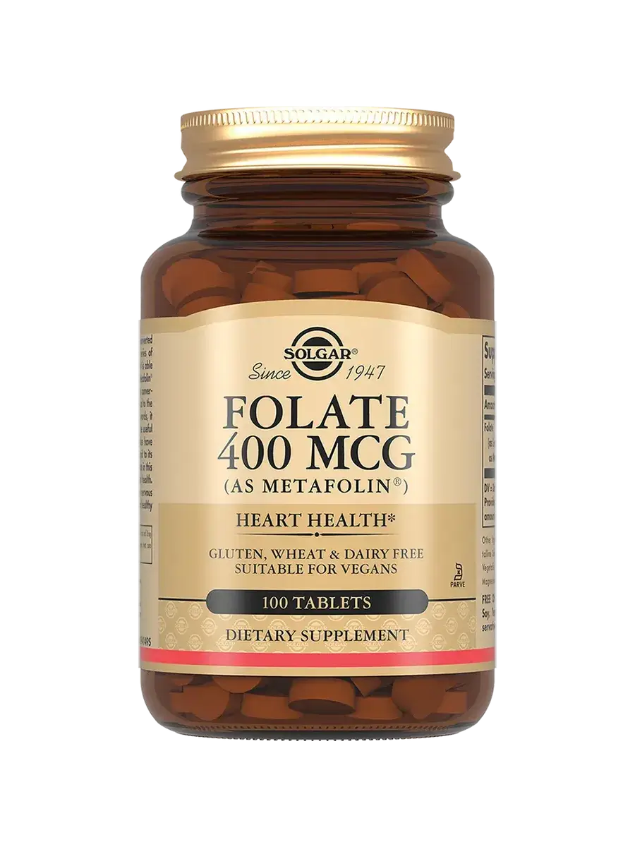 Solgar Folate 400 mcg Metafolin Tablets 100 pcs