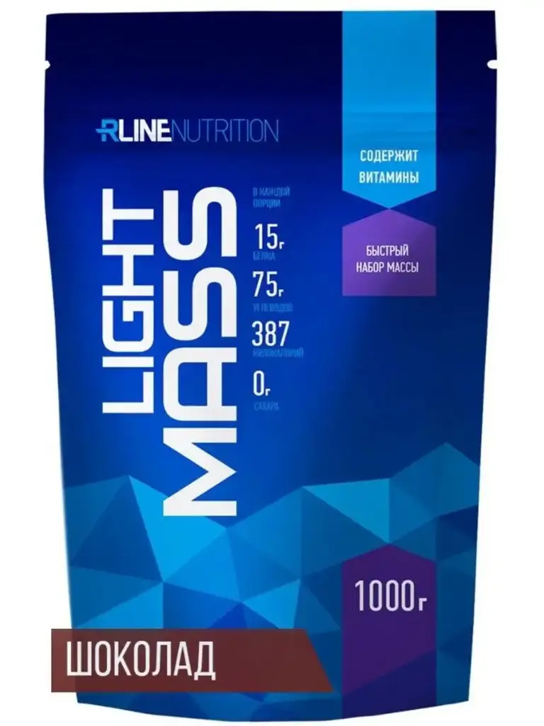 RLine Light Mass Chocolate Mass Gainer Powder 1000 g #1