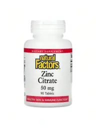Natural Factors Zinc Citrate 50 mg, 90 Tablets #1