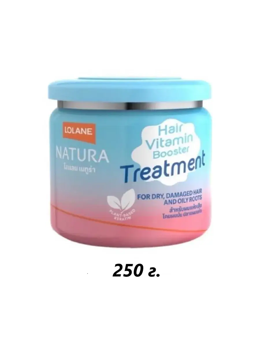 Lolane Natura Hair Vitamin Booster Mask for Dry, Damaged Hair, 250 ml