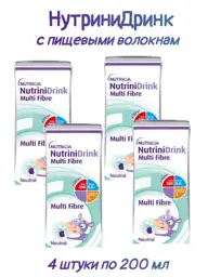 Nutridrink with Dietary Fibers, Pack of 4 200 ml, 4 Count #1
