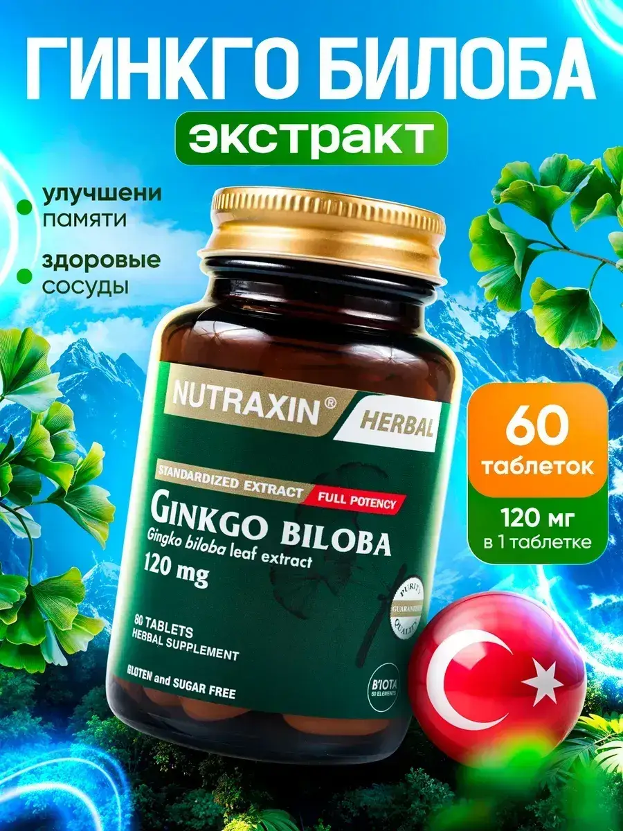 NUTRAXIN Ginkgo Biloba Extract Forehead Patches