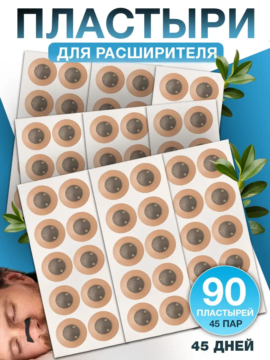 Round Magnetic Nasal Dilator Stickers, 90 Pcs (45 Pairs)